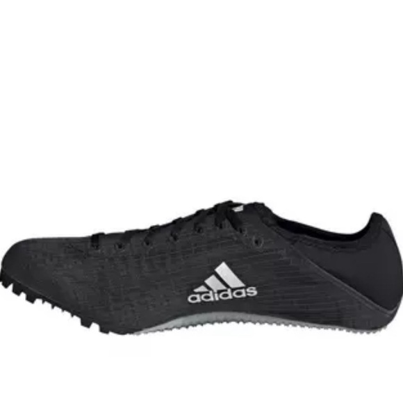 ADIDAS SPRINTER BLACK/WHITE TRACK SPIKES NEW - Picture 2 of 10